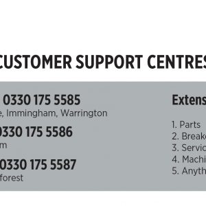 Customer Support Centre Sticker - Oblong (1 roll of 250)